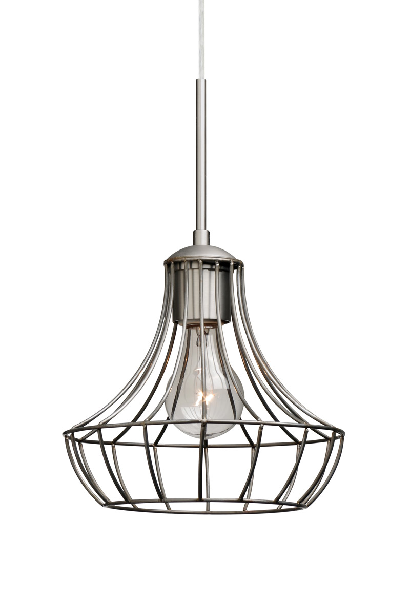 Besa Lighting 1JT-SPEZ07-SN Spezza 7 1 Light Satin Nickel Pendant Ceiling Light