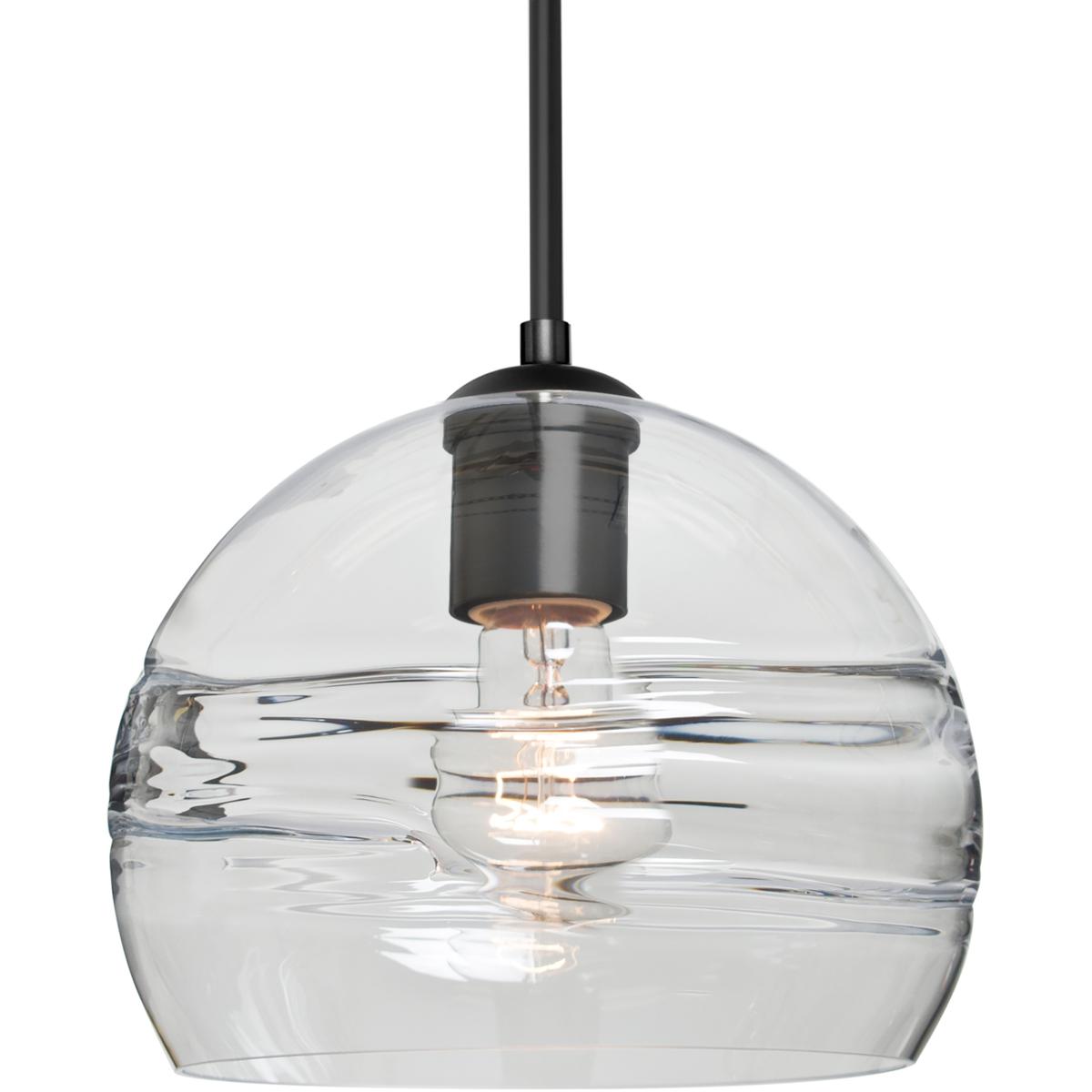 Besa Lighting 1JT-SPIR8CL-BK Spirit 8 1 Light Black Cord Pendant Ceiling Light