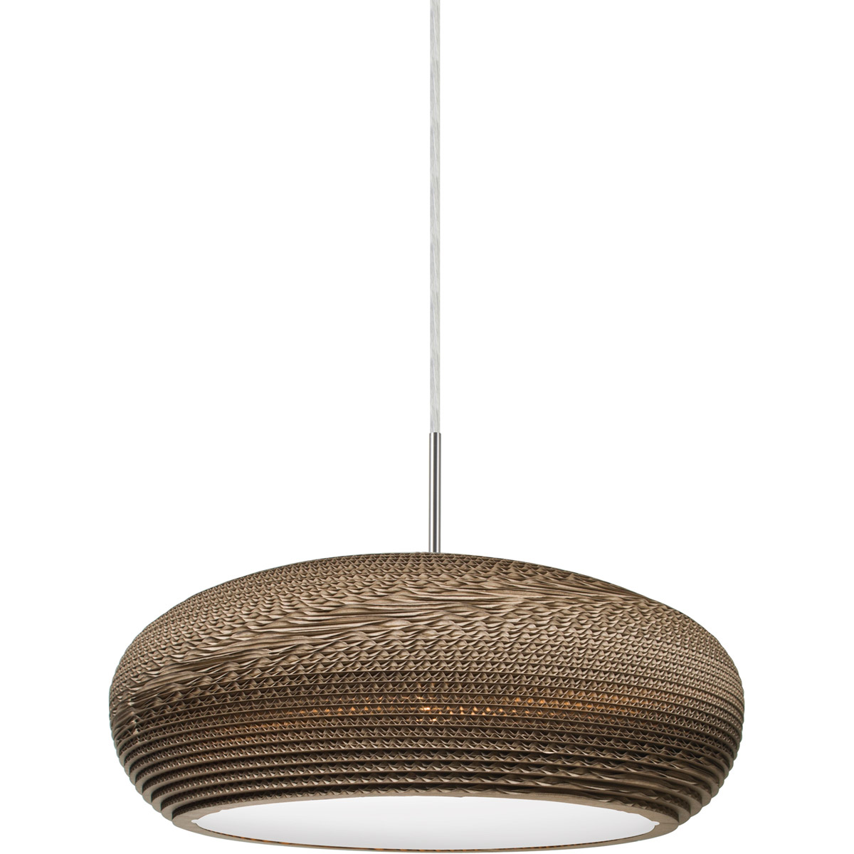 Besa Lighting 1JTVENUSLEDSN Venus LED Satin Nickel Cord Pendant Ceiling Light