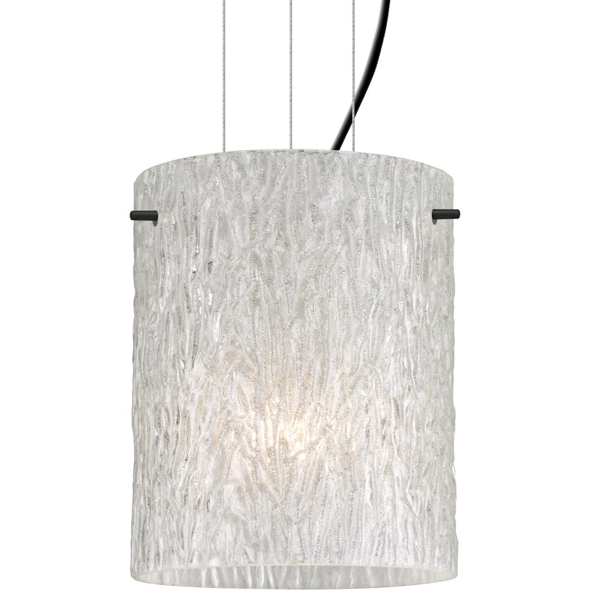 Besa Lighting 1KG-4006GL-LED-BK Tamburo 8 LED Black Cable Pendant Ceiling Light