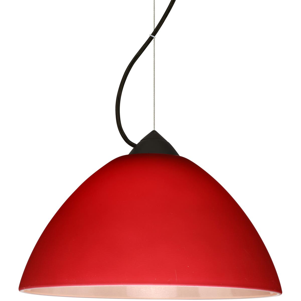 Besa Lighting 1KX-420131-BK Tessa 1 Light Black Cord Pendant Ceiling Light