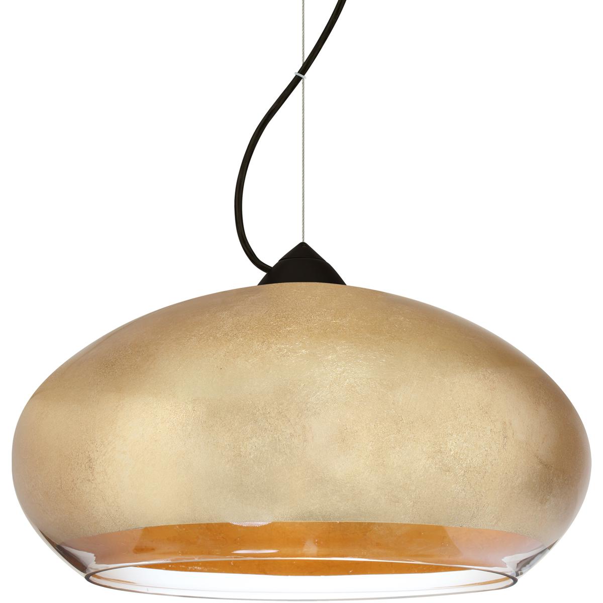 Besa Lighting 1KX-4345GF-LED-BK Brio 14 LED Black Cord Pendant Ceiling Light