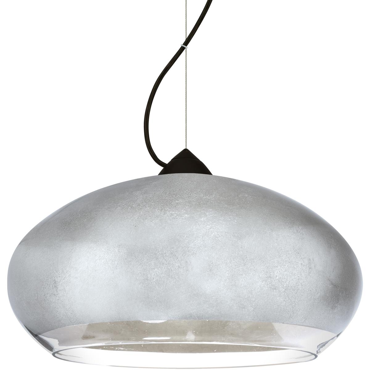 Besa Lighting 1KX-4345SF-LED-BK Brio 14 LED Black Cord Pendant Ceiling Light