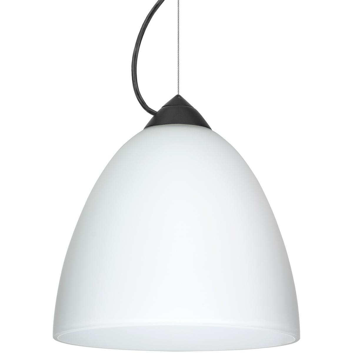 Besa Lighting 1KX-447007-BK Vila 1 Light Black Cord Pendant Ceiling Light
