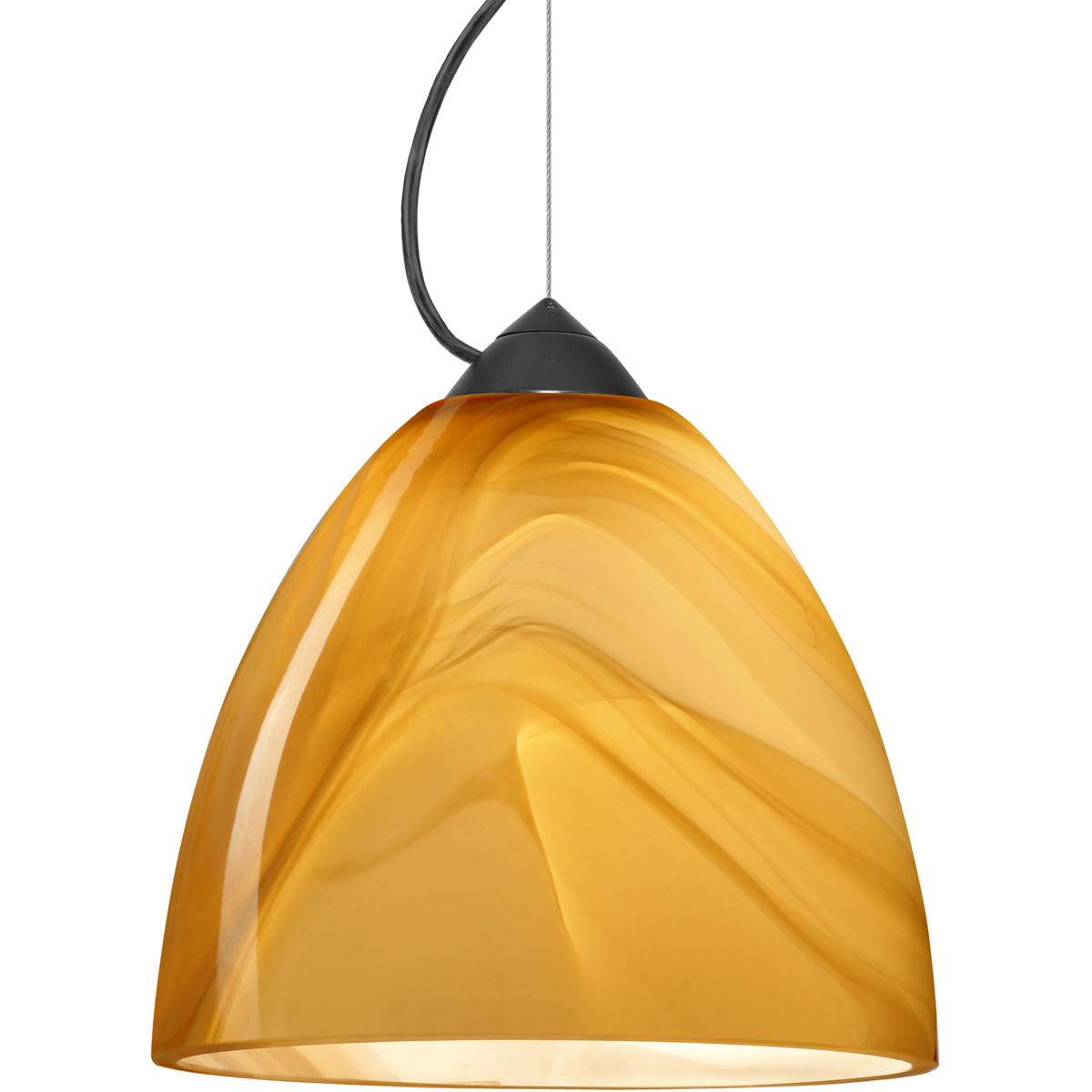 Besa Lighting 1KX-4470HN-BK Vila 1 Light Black Cord Pendant Ceiling Light