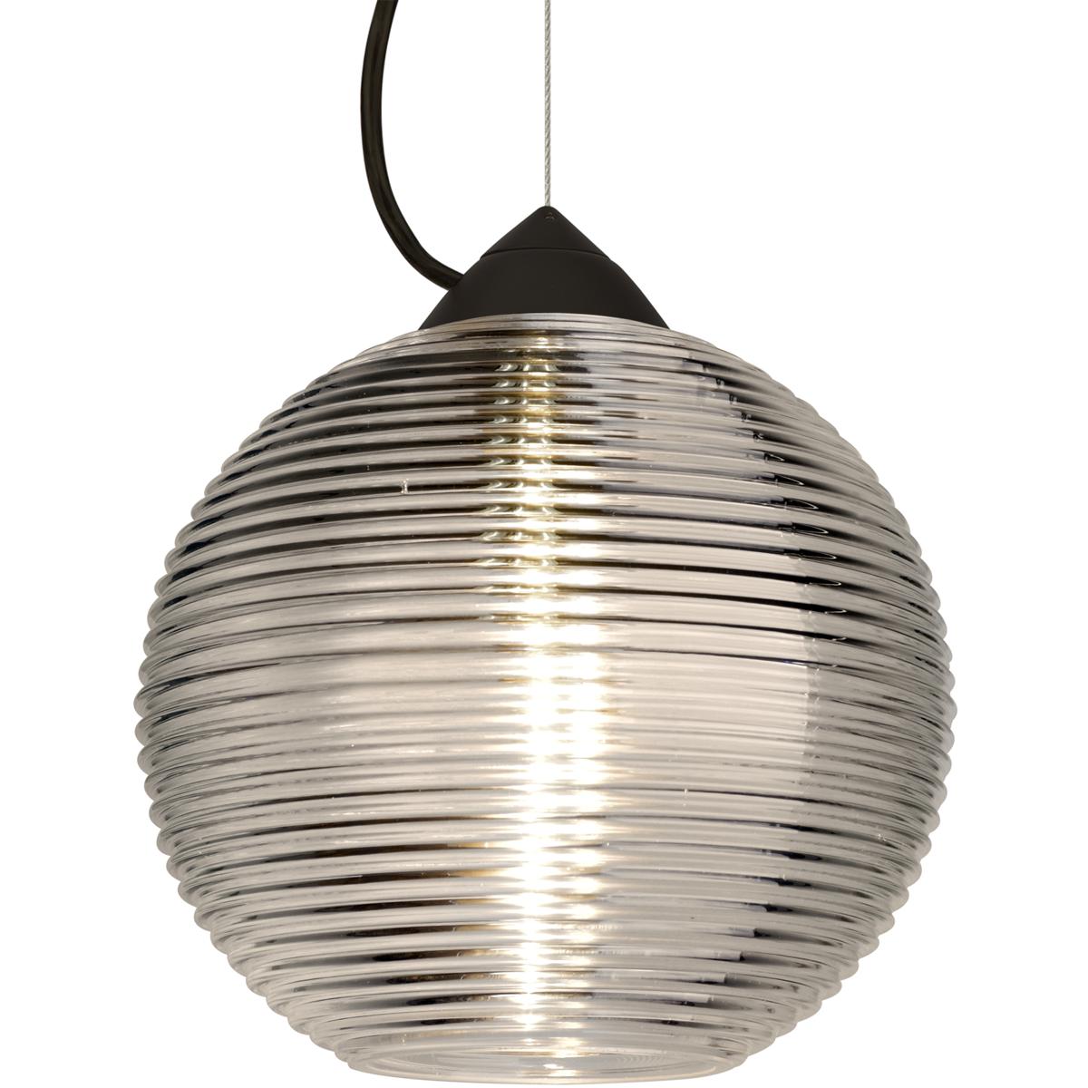 Besa Lighting 1KX-461602-BK Kristall 8 1 Light Black Cord Pendant Ceiling Light