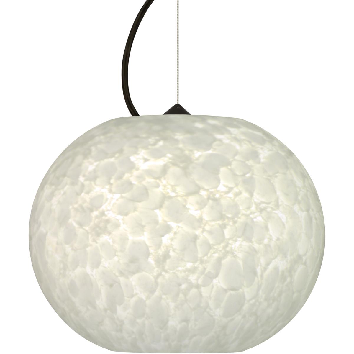 Besa Lighting 1KX-477619-BK Luna 1 Light Black Cable Pendant Ceiling Light