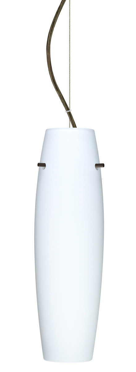 Besa Lighting 1KX-489707-LED-BR Suzi LED Bronze Pendant Ceiling Light in Opal Matte Glass
