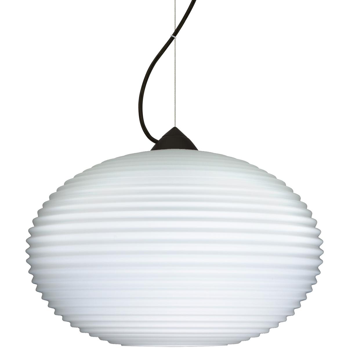 Besa Lighting 1KX-491307-LED-BK Pape 12 LED Black Cord Pendant Ceiling Light