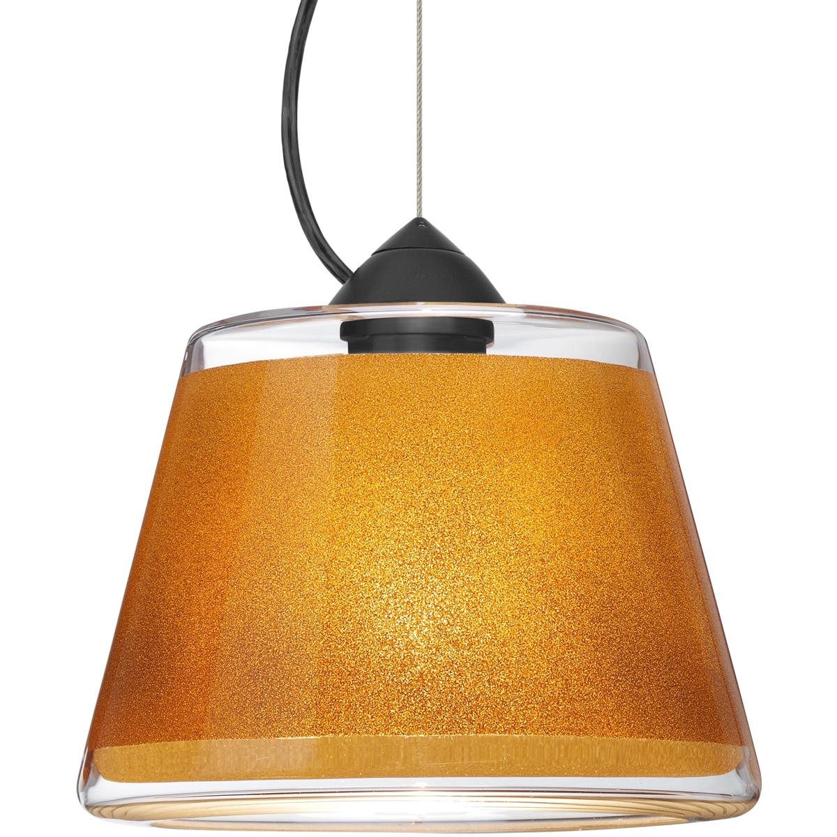 Besa Lighting 1KX-PIC9GD-LED-BK Pica 9 LED Black Cord Pendant Ceiling Light