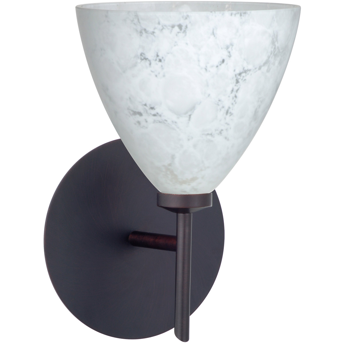 Besa Lighting 1SW-177919-BR Mia 1 Light 5 inch Bronze Mini Sconce Wall Light in Halogen, Carrera Glass
