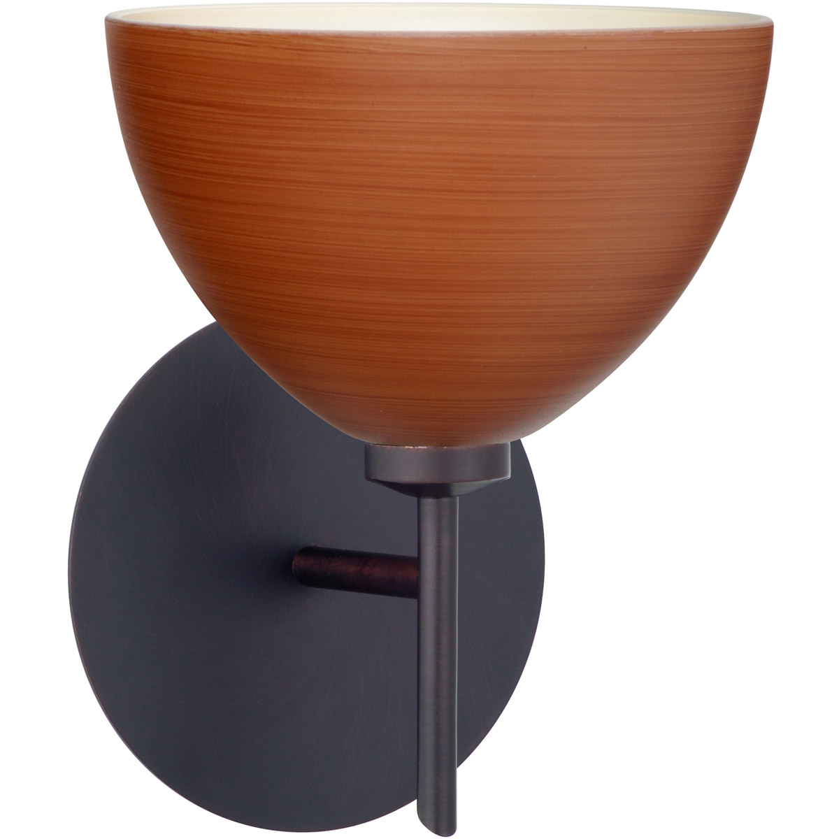 Besa Lighting 1SW-4679CH-BR Brella 1 Light 6 inch Bronze Mini Sconce Wall Light in Halogen, Cherry Glass