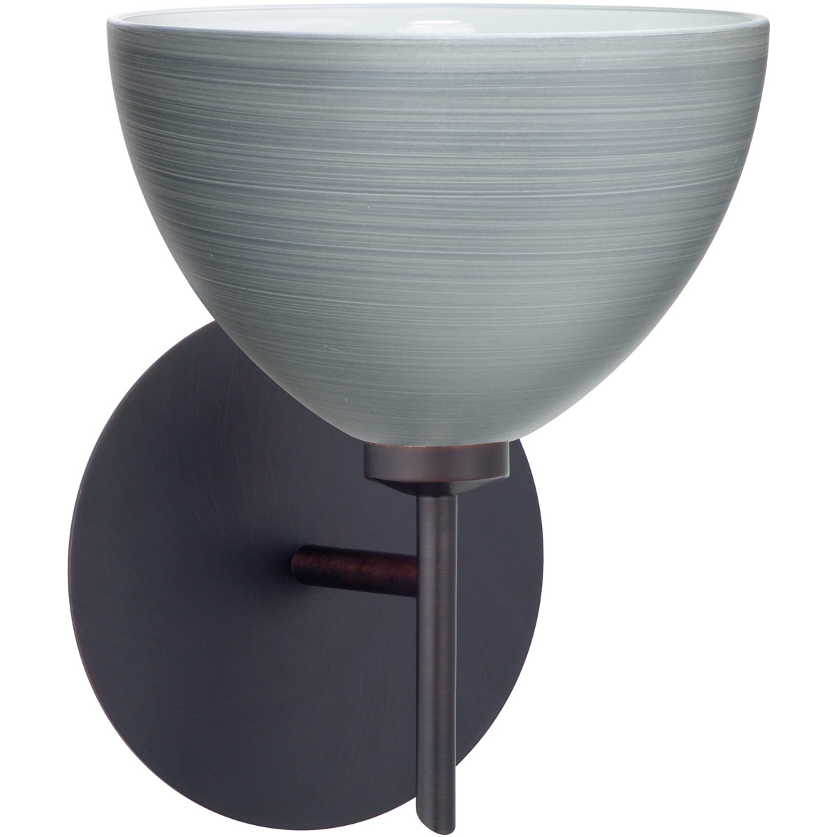 Besa Lighting 1SW-4679TN-BR Brella 1 Light 6 inch Bronze Mini Sconce Wall Light in Halogen, Titan Glass