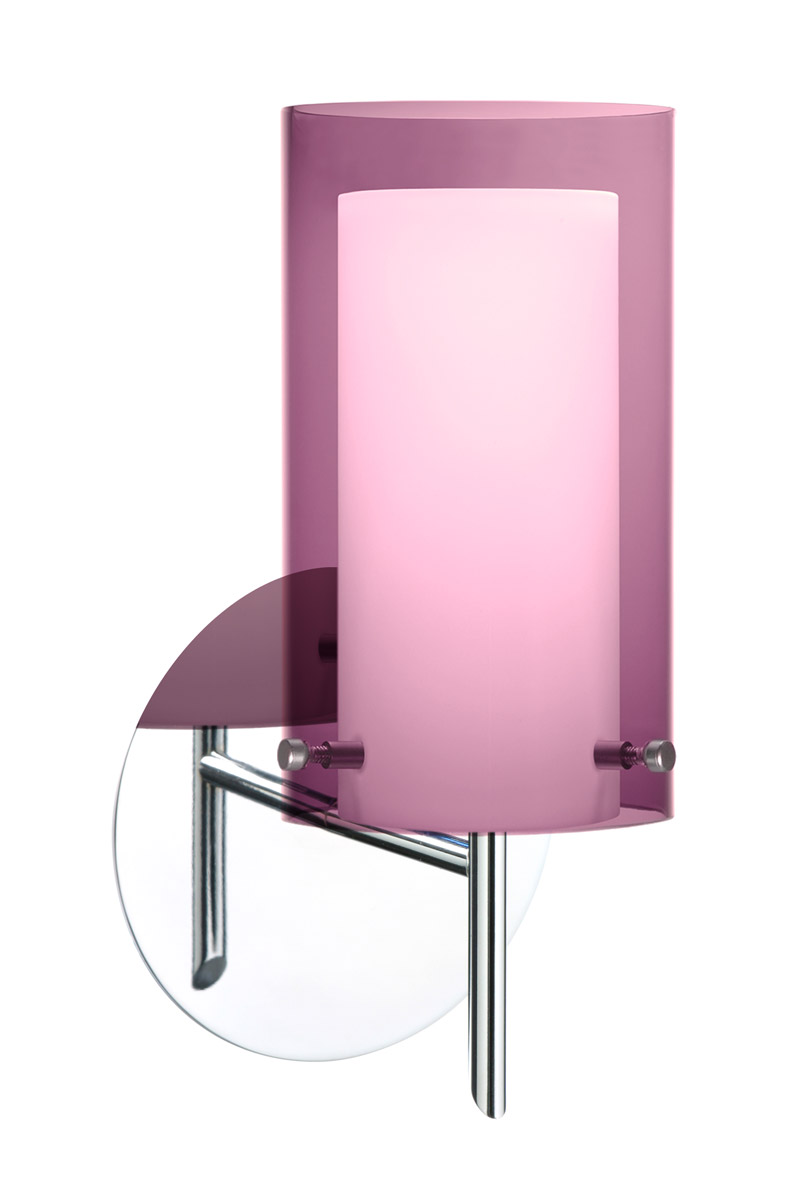 Besa Lighting 1SW-A44007-LED-CR Pahu 4 LED 5 inch Chrome Mini Sconce Wall Light