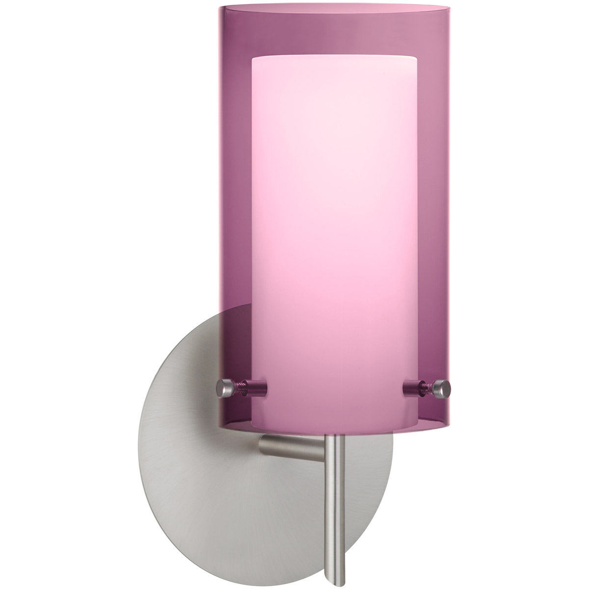 Besa Lighting 1SW-A44007-SN Pahu 4 1 Light 5 inch Satin Nickel Mini Sconce Wall Light in Halogen