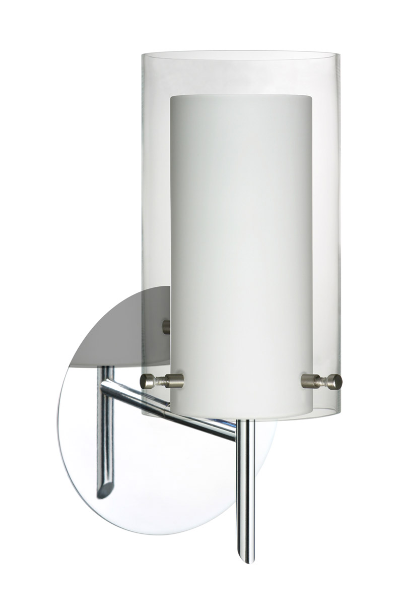 Besa Lighting 1SW-C44007-LED-CR Pahu 4 LED 5 inch Chrome Mini Sconce Wall Light