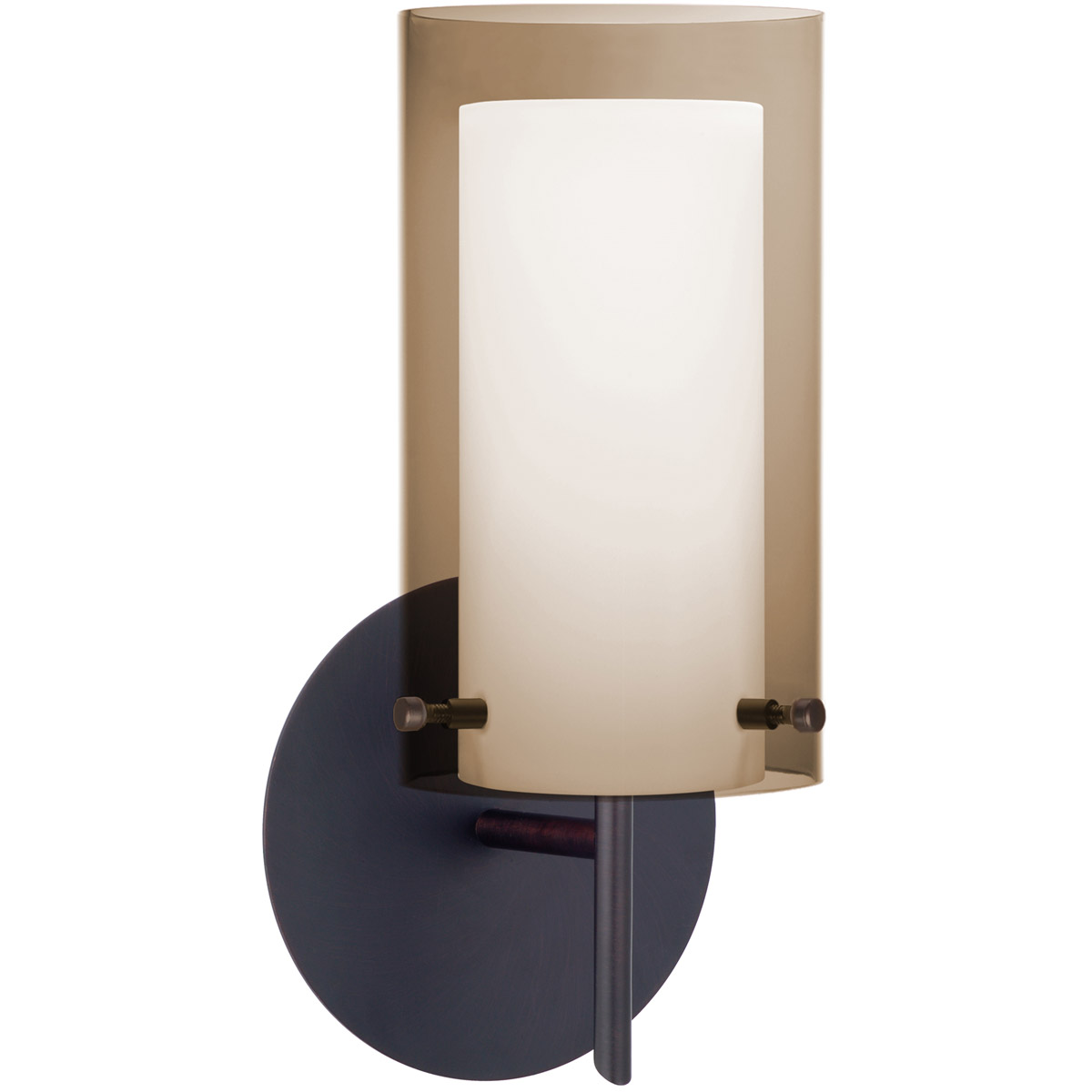 Besa Lighting 1SW-S44007-BR Pahu 4 1 Light 5 inch Bronze Mini Sconce Wall Light in Halogen