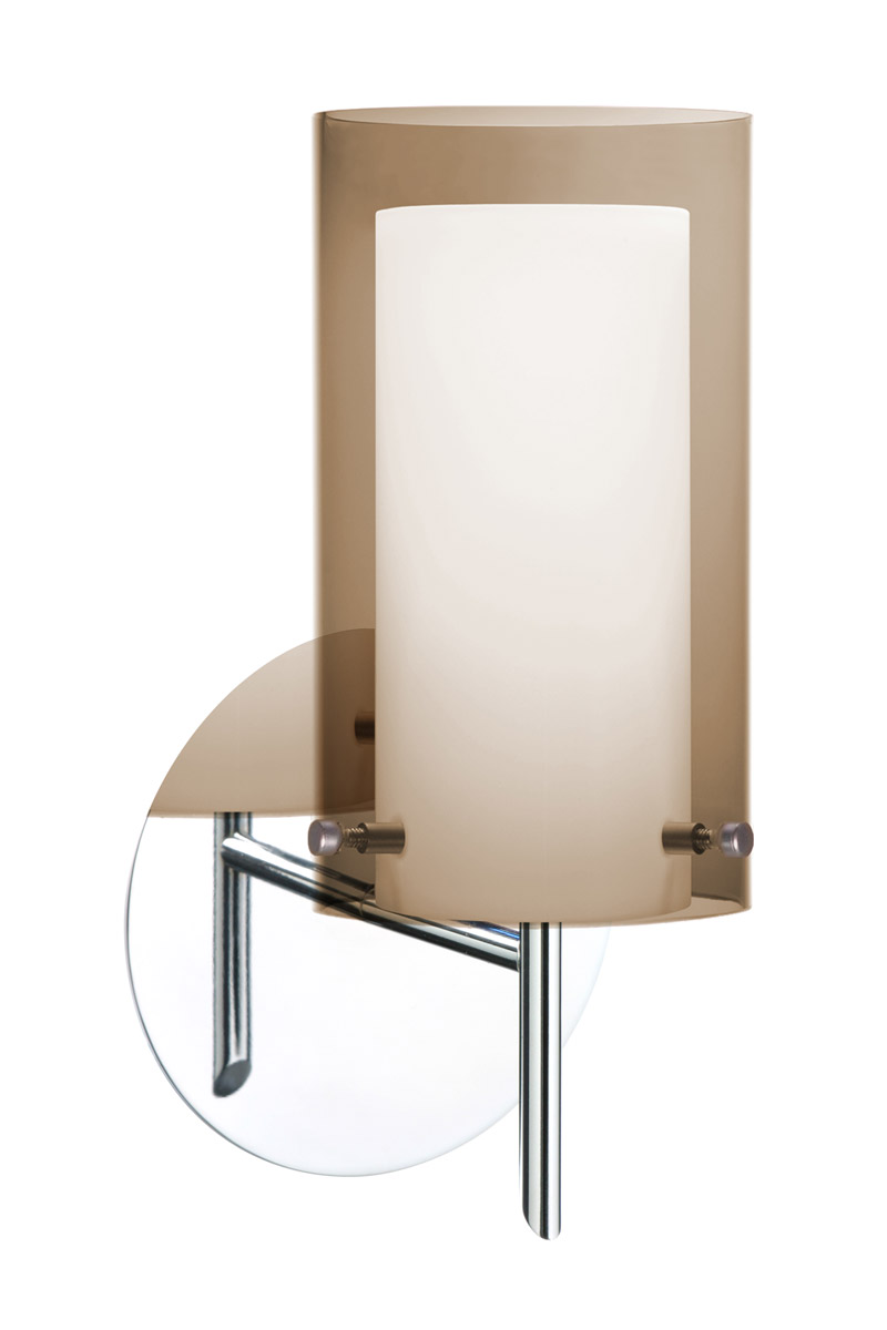 Besa Lighting 1SW-S44007-LED-CR Pahu 4 LED 5 inch Chrome Mini Sconce Wall Light