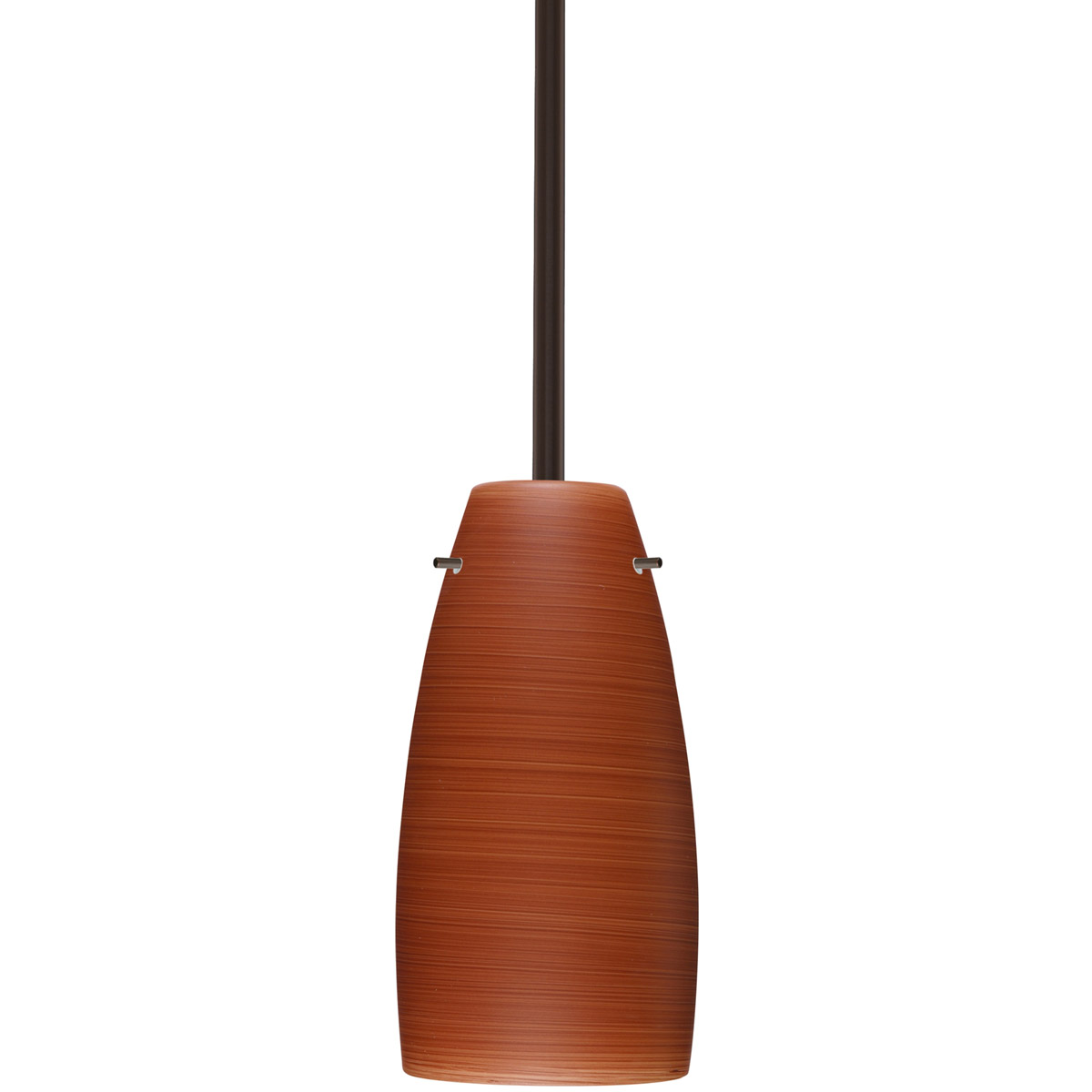 Besa Lighting 1TT-1512CH-BR Tao 10 1 Light Bronze Stem Pendant Ceiling Light in Incandescent, Cherry Glass