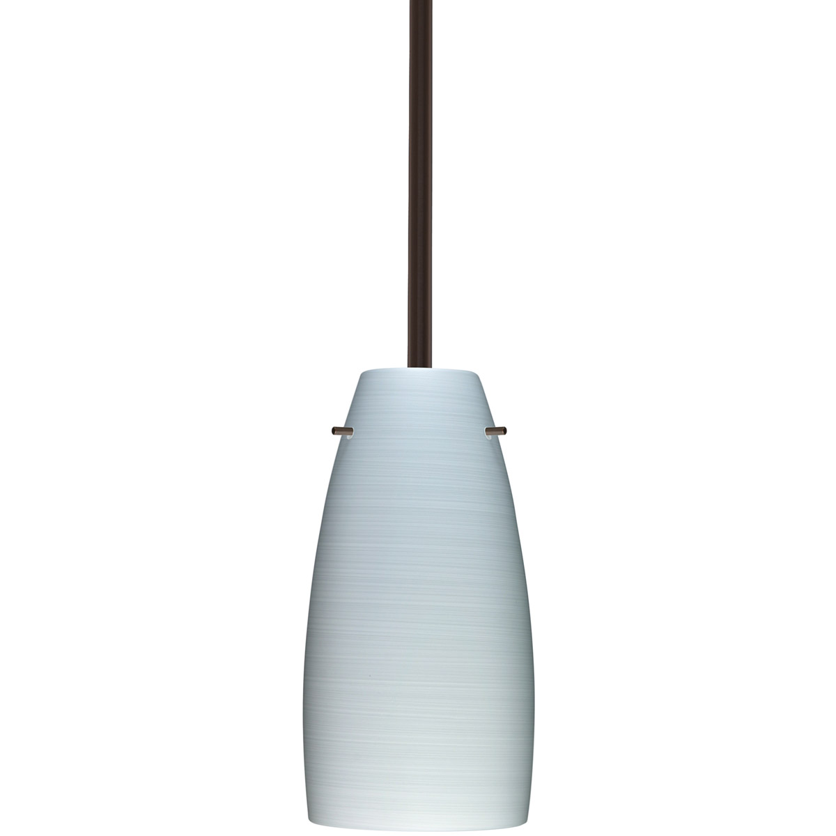 Besa Lighting 1TT-1512KR-BR Tao 10 1 Light Bronze Stem Pendant Ceiling Light in Incandescent, Chalk Glass