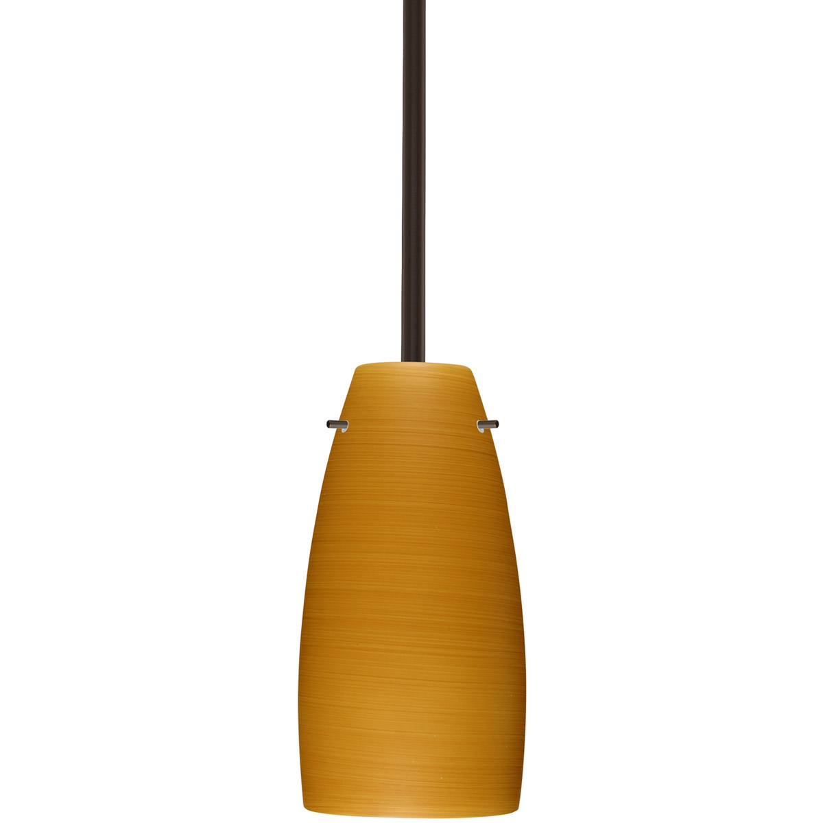 Besa Lighting 1TT-1512OK-BR Tao 10 1 Light Bronze Stem Pendant Ceiling Light in Incandescent, Oak Glass