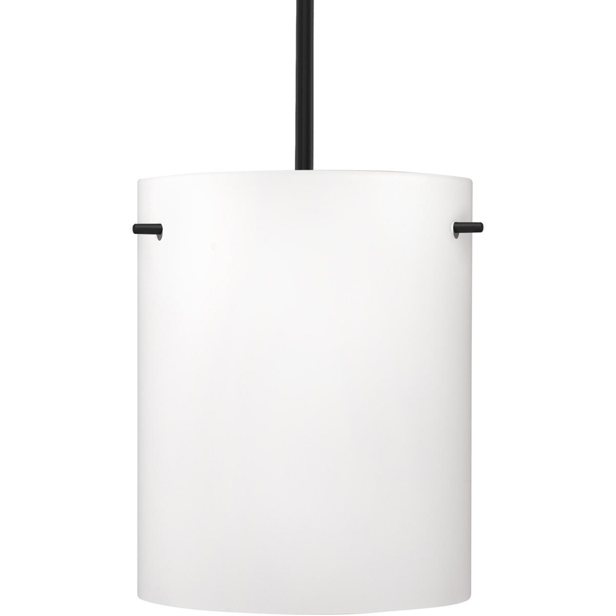 Besa Lighting 1TT-400607-BK Tamburo 8 1 Light Black Stem Pendant Ceiling Light