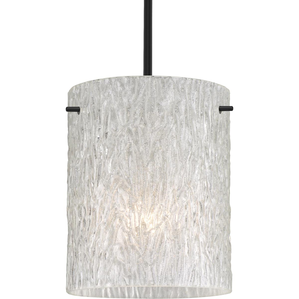 Besa Lighting 1TT-4006GL-LED-BK Tamburo 8 LED Black Stem Pendant Ceiling Light