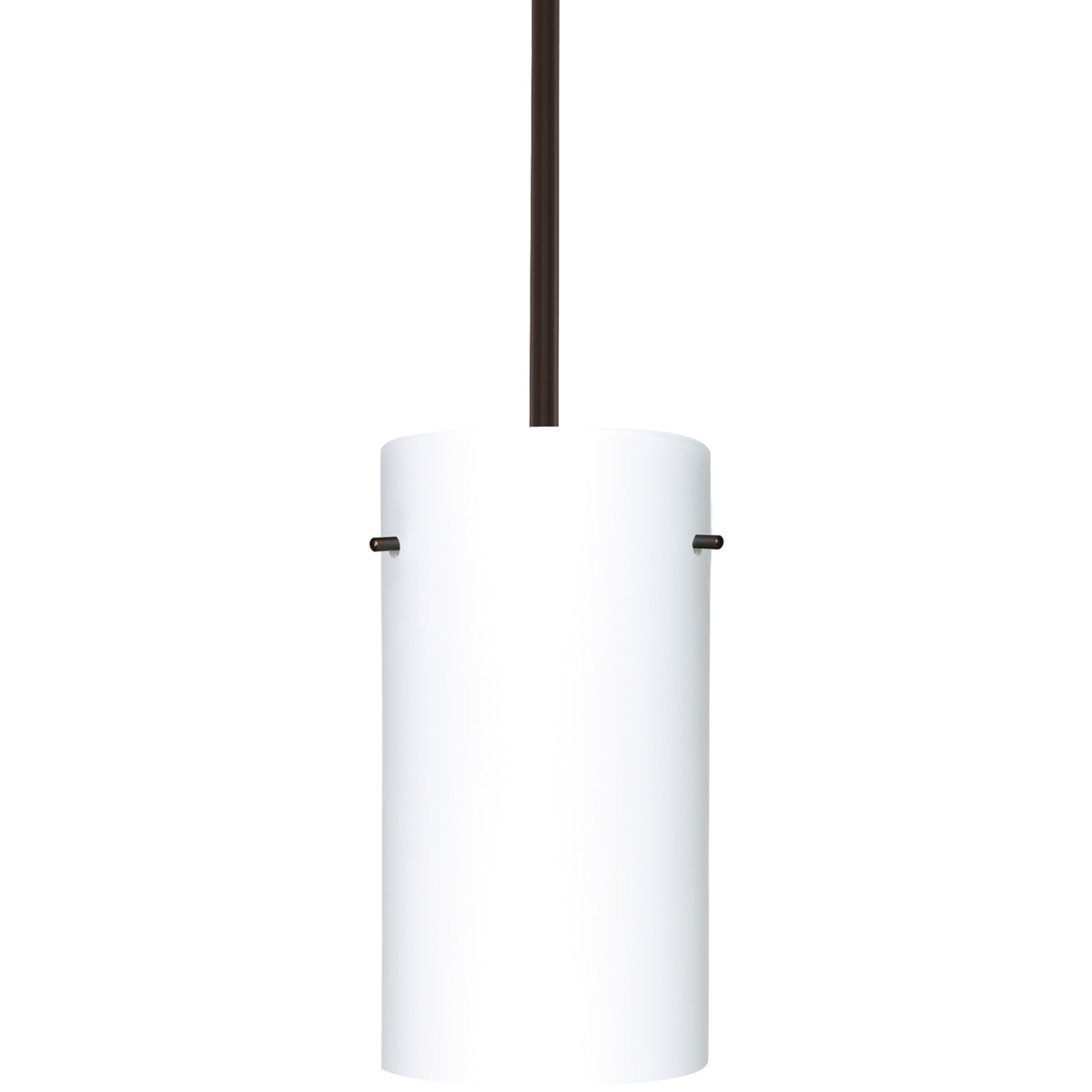 Besa Lighting 1TT-412007-LED-BR Tondo 12 LED Bronze Stem Pendant Ceiling Light in Opal Matte Glass