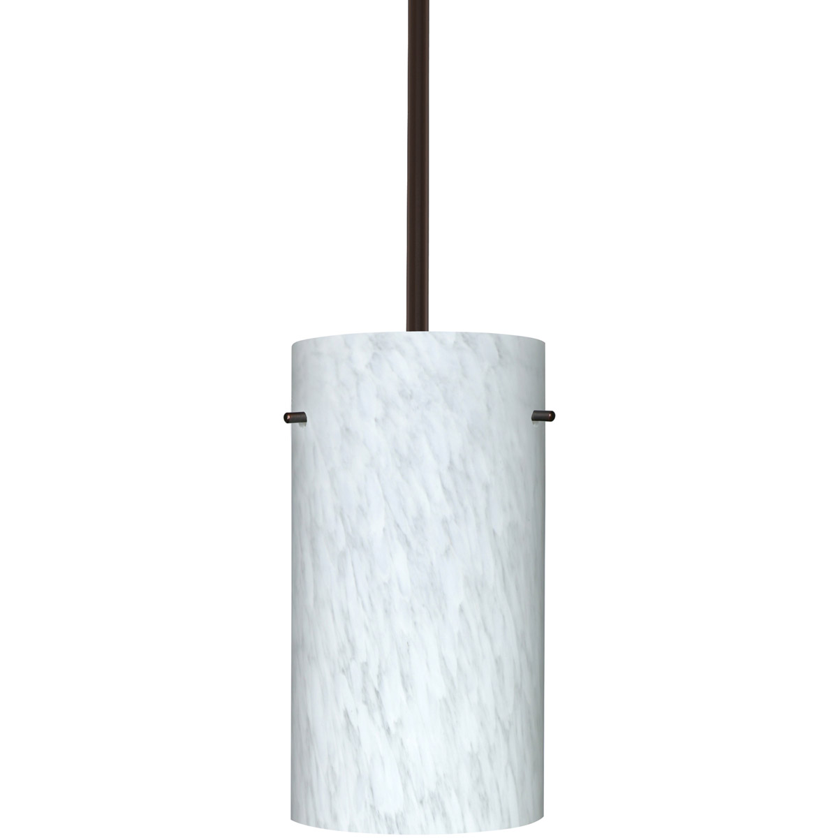 Besa Lighting 1TT-412019-BR Tondo 12 1 Light Bronze Stem Pendant Ceiling Light in Incandescent, Carrera Glass