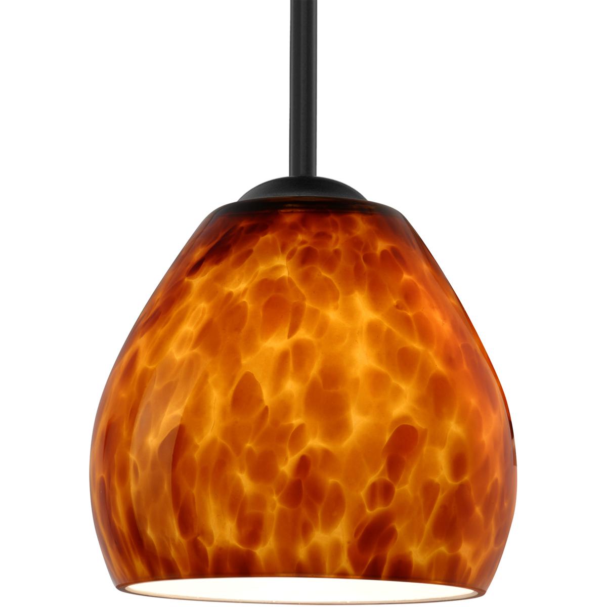 Besa Lighting 1TT-412218-LED-BK Bolla LED Black Stem Pendant Ceiling Light