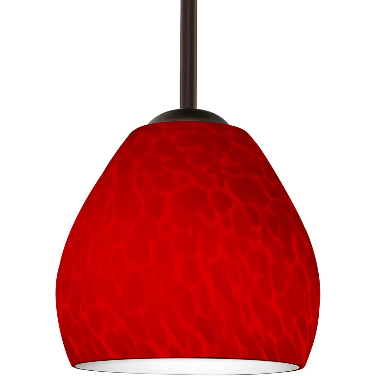 Besa Lighting 1TT-4122RC-BR Bolla 1 Light Bronze Stem Pendant Ceiling Light