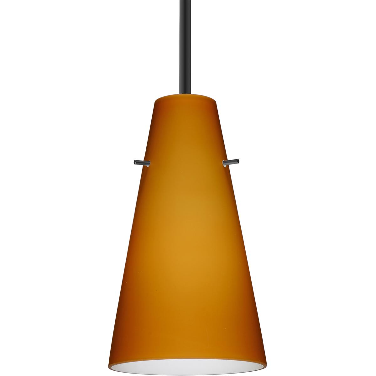 Besa Lighting 1TT-412480-BK Cierro 1 Light Black Stem Pendant Ceiling Light