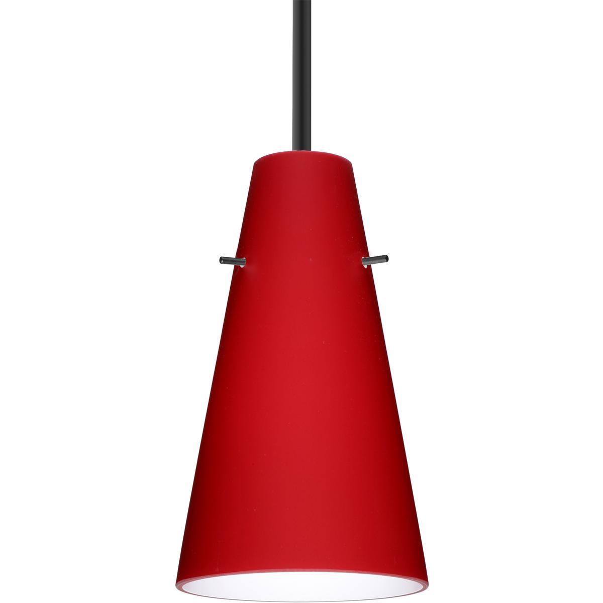 Besa Lighting 1TT-4124RM-BK Cierro 1 Light Black Stem Pendant Ceiling Light
