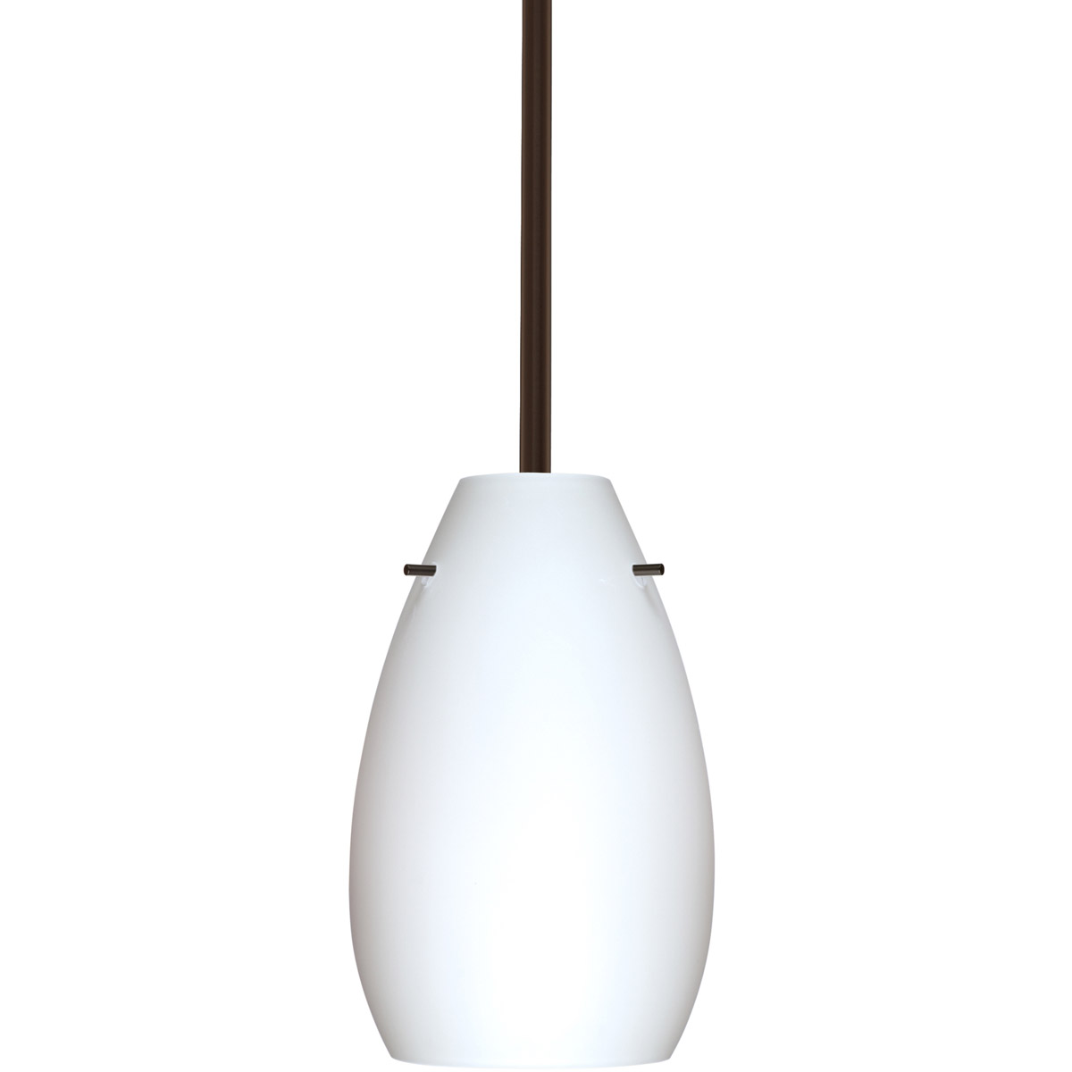 Besa Lighting 1TT-412607-LED-BR Pera 9 LED Bronze Stem Pendant Ceiling Light in Opal Matte Glass