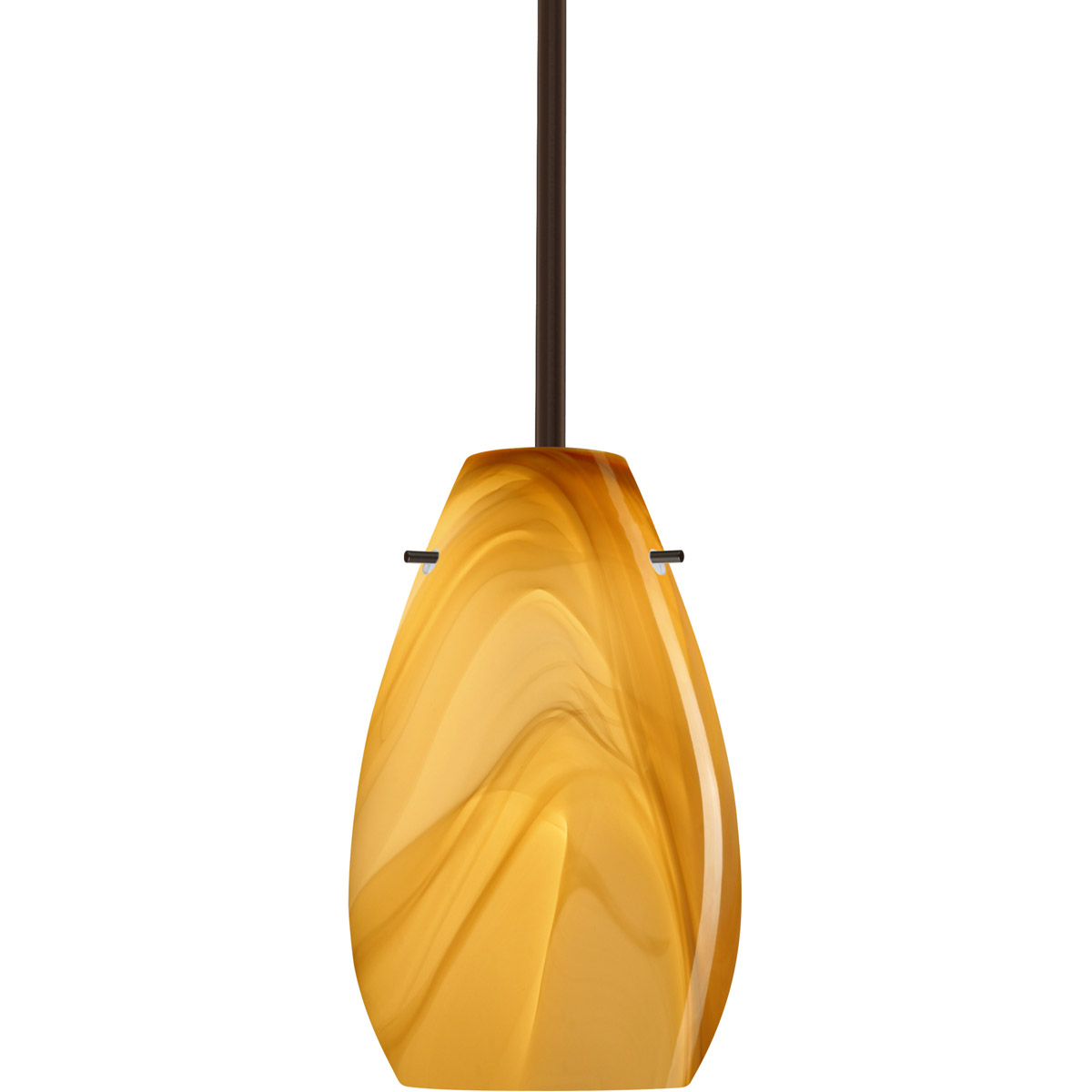 Besa Lighting 1TT-4126HN-LED-BR Pera 9 LED Bronze Stem Pendant Ceiling Light in Honey Glass