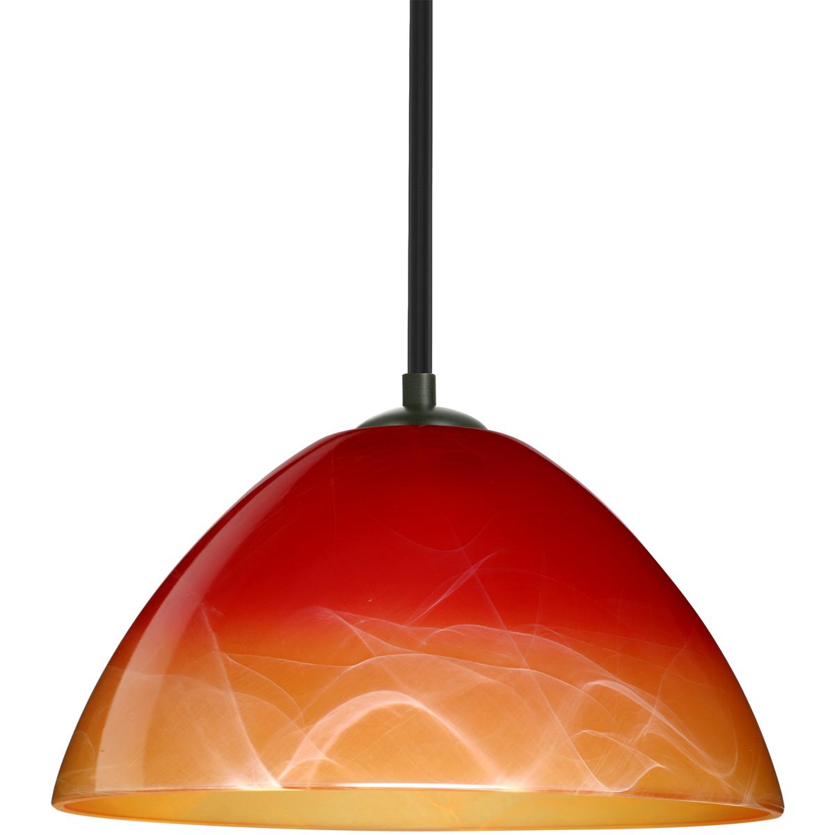 Besa Lighting 1TT-4201SL-BK Tessa 1 Light Black Stem Pendant Ceiling Light