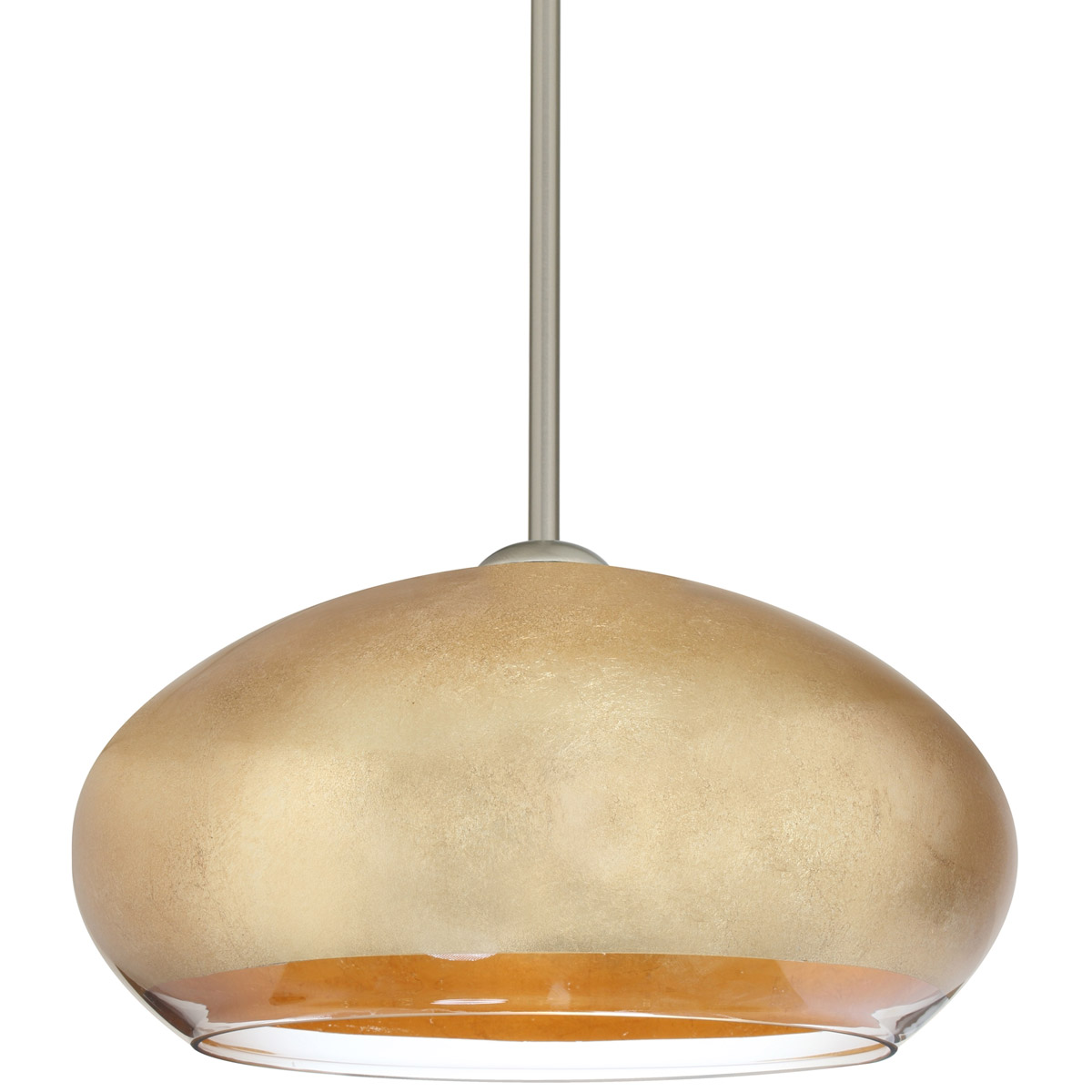 Besa Lighting 1TT-4345GF-SN Brio 14 1 Light Satin Nickel Stem Pendant Ceiling Light