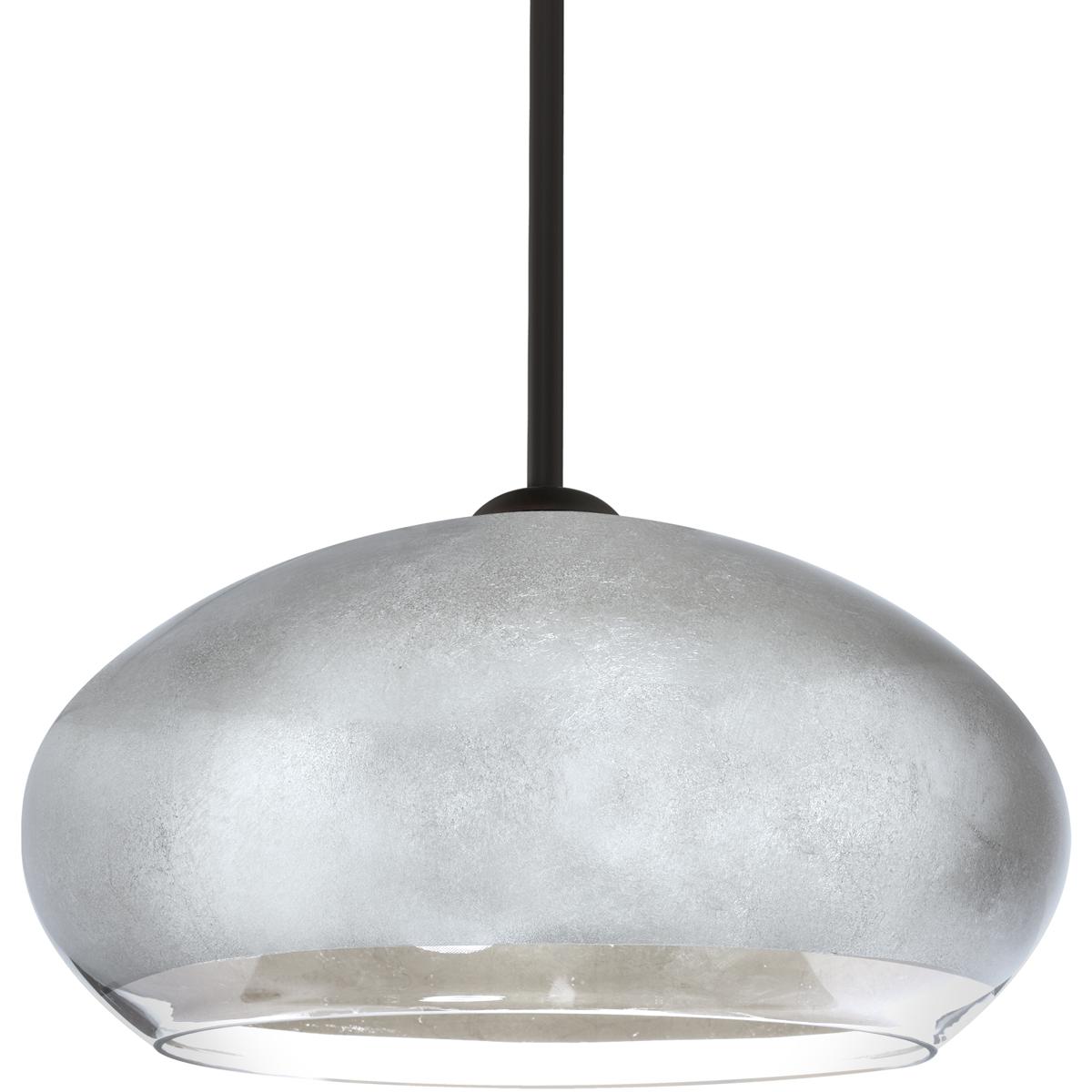 Besa Lighting 1TT-4345SF-BK Brio 14 1 Light Black Cord Pendant Ceiling Light