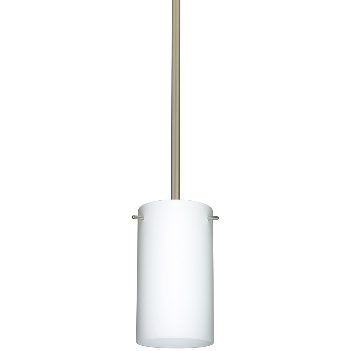 Lighting New York 1TT-440407-SN Besa Lighting Stilo 7 1 Light Satin Nickel Stem Pendant Ceiling Light  1TT-440407-SN - Open Box