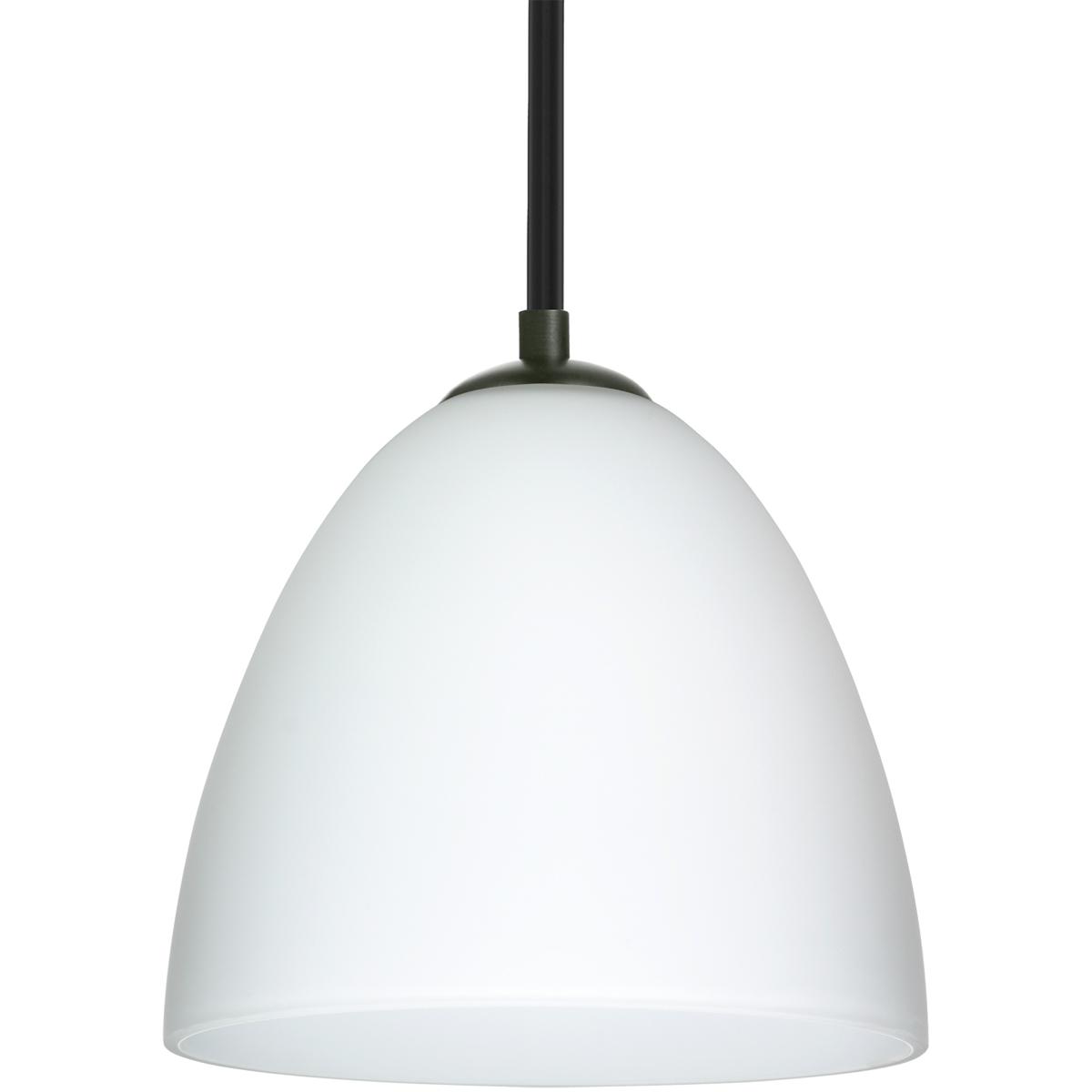 Besa Lighting 1TT-447007-BK Vila 1 Light Black Stem Pendant Ceiling Light