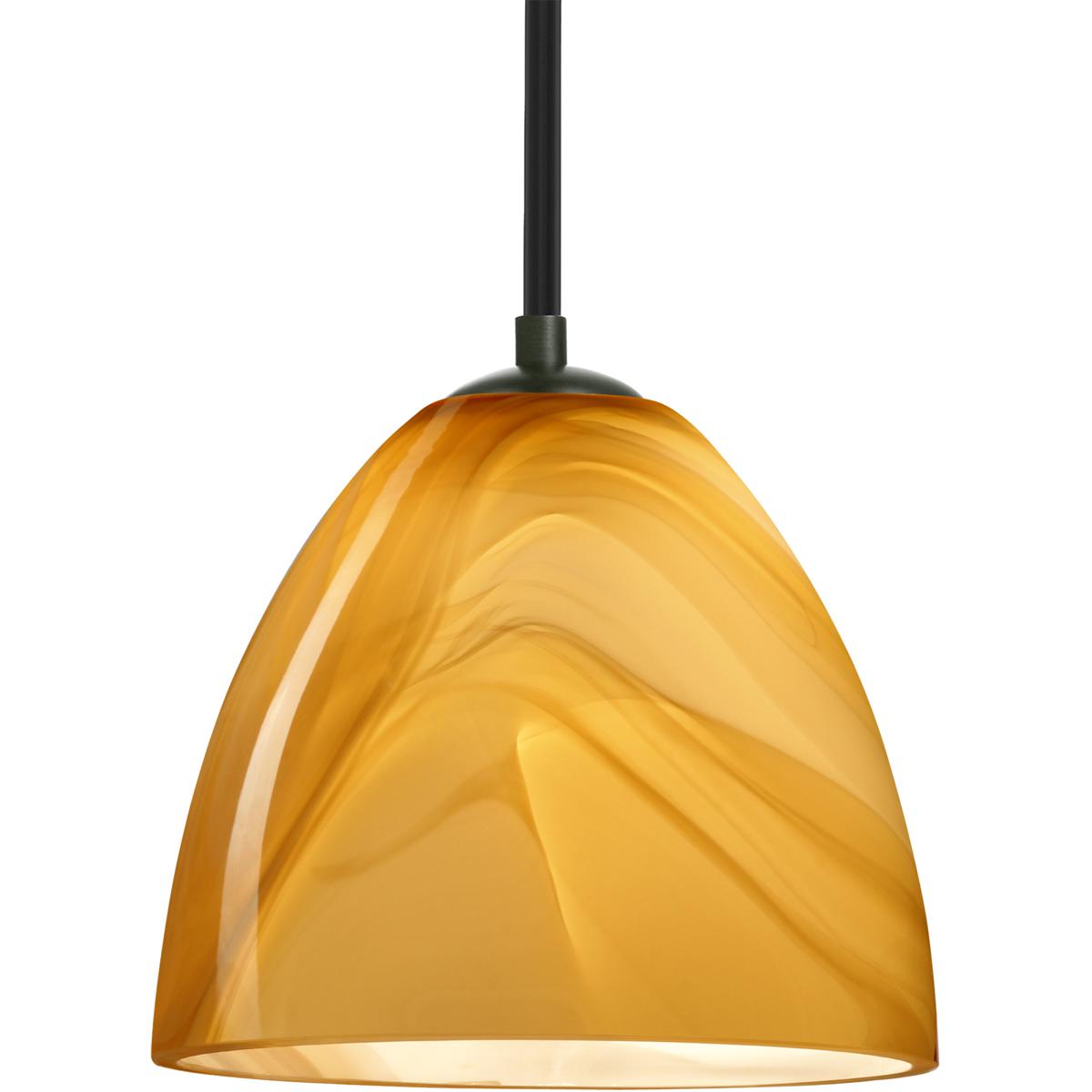 Besa Lighting 1TT-4470HN-BK Vila 1 Light Black Stem Pendant Ceiling Light