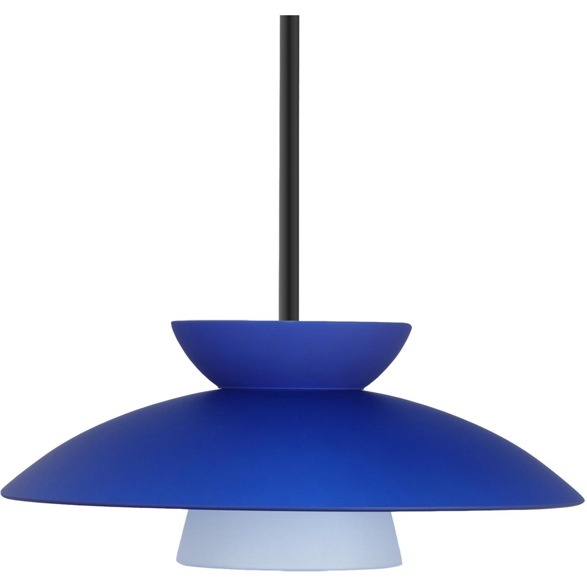Besa Lighting 1TT-451323-BK Trilo 15 1 Light Black Stem Pendant Ceiling Light