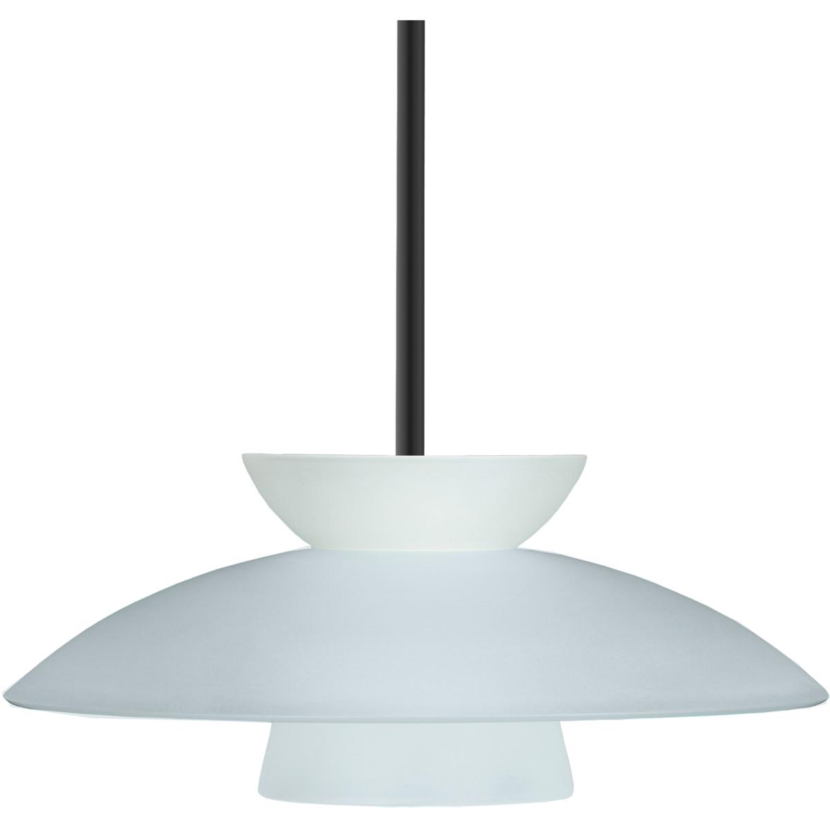 Besa Lighting 1TT-451325-LED-BK Trilo 15 LED Black Stem Pendant Ceiling Light