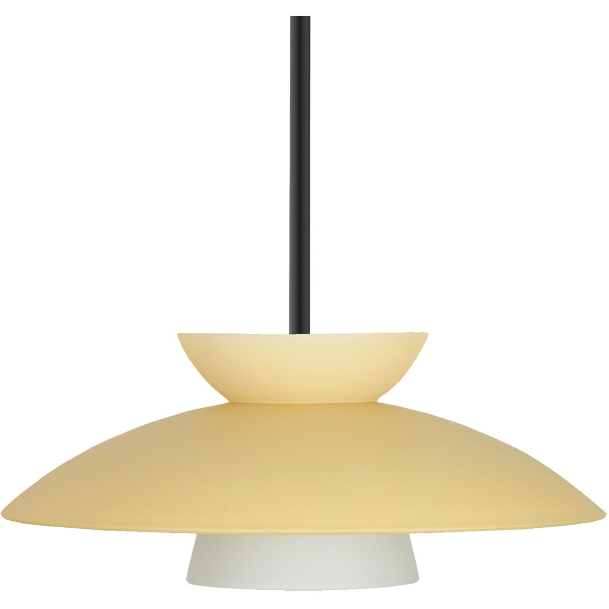 Besa Lighting 1TT-451397-BK Trilo 15 1 Light Black Stem Pendant Ceiling Light