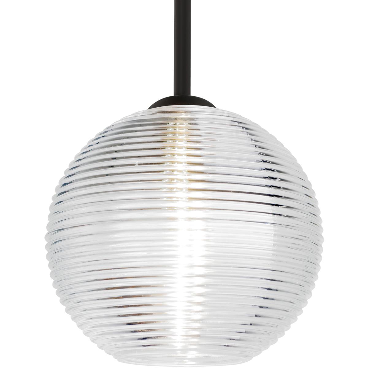 Besa Lighting 1TT-461600-LED-BK Kristall 8 LED Black Cord Pendant Ceiling Light