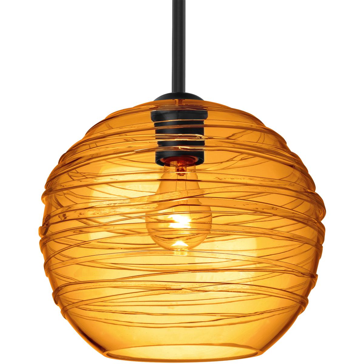 Besa Lighting 1TT-462782-BK Wave 10 1 Light Black Cord Pendant Ceiling Light