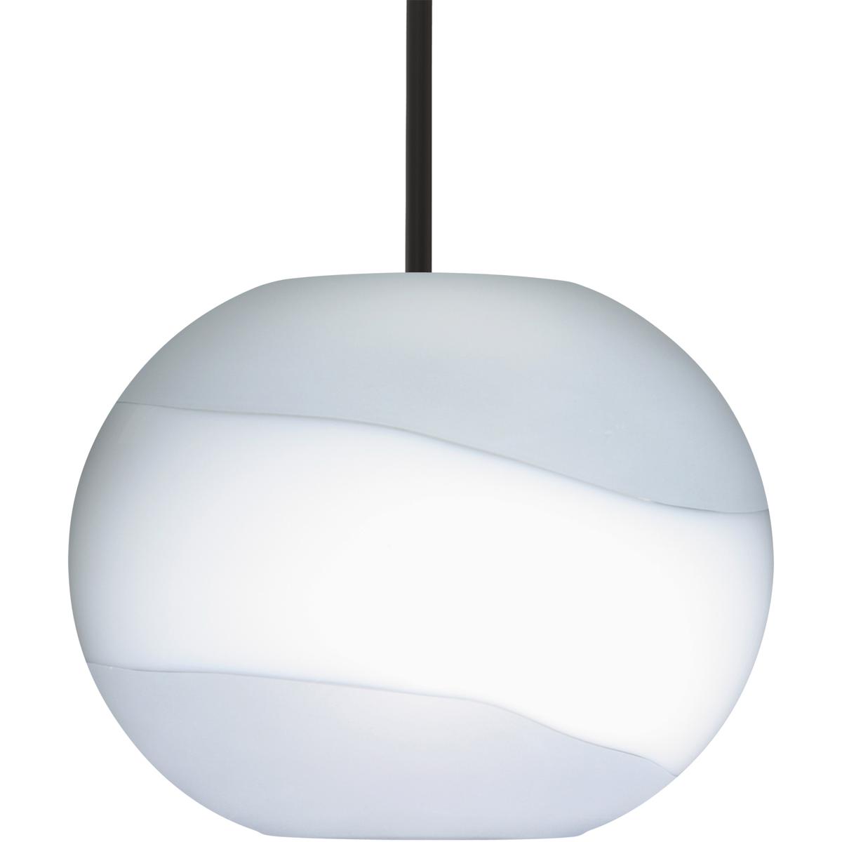 Besa Lighting 1TT-477699-BK Luna 1 Light Black Stem Pendant Ceiling Light