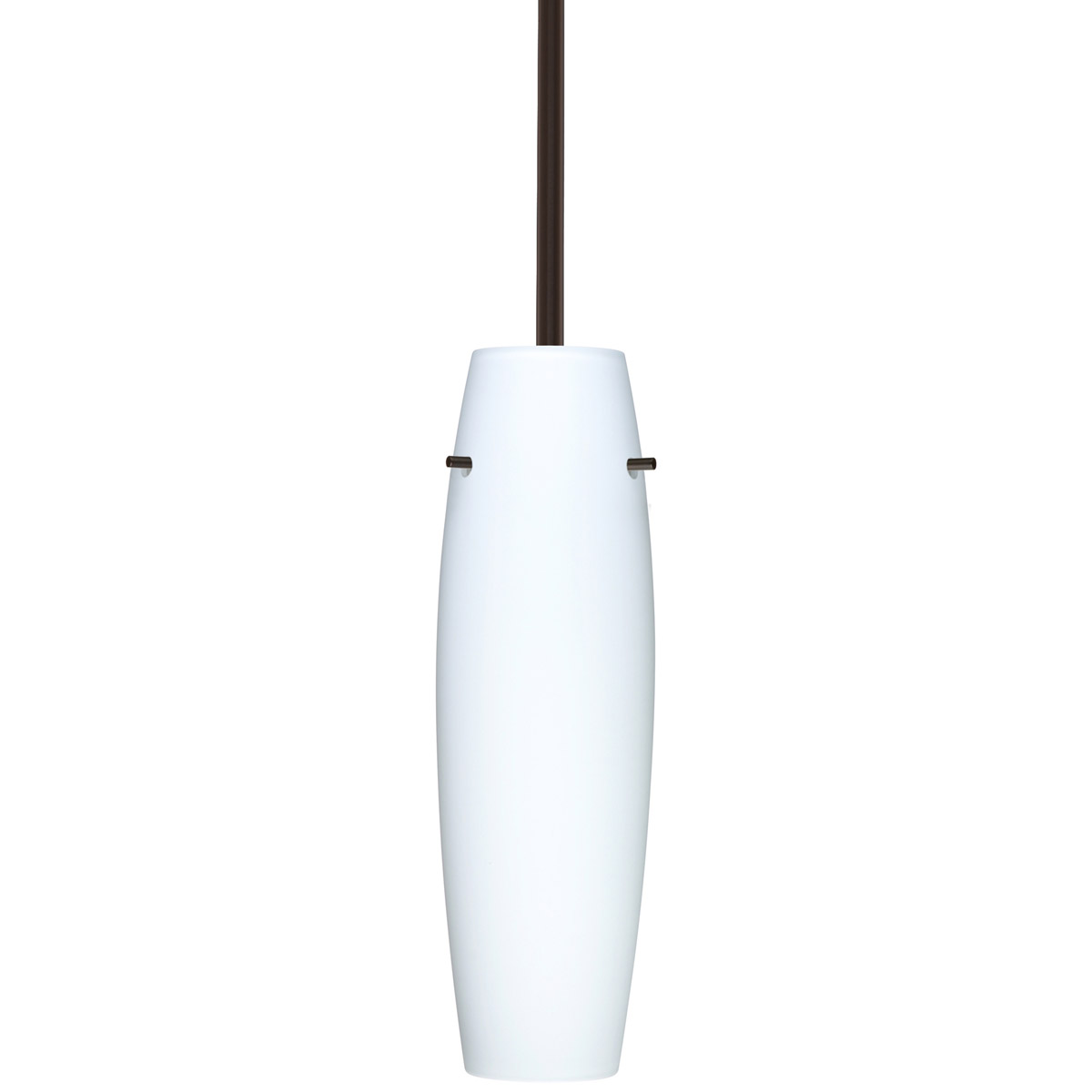 Besa Lighting 1TT-489707-LED-BR Suzi LED Bronze Stem Pendant Ceiling Light in Opal Matte Glass