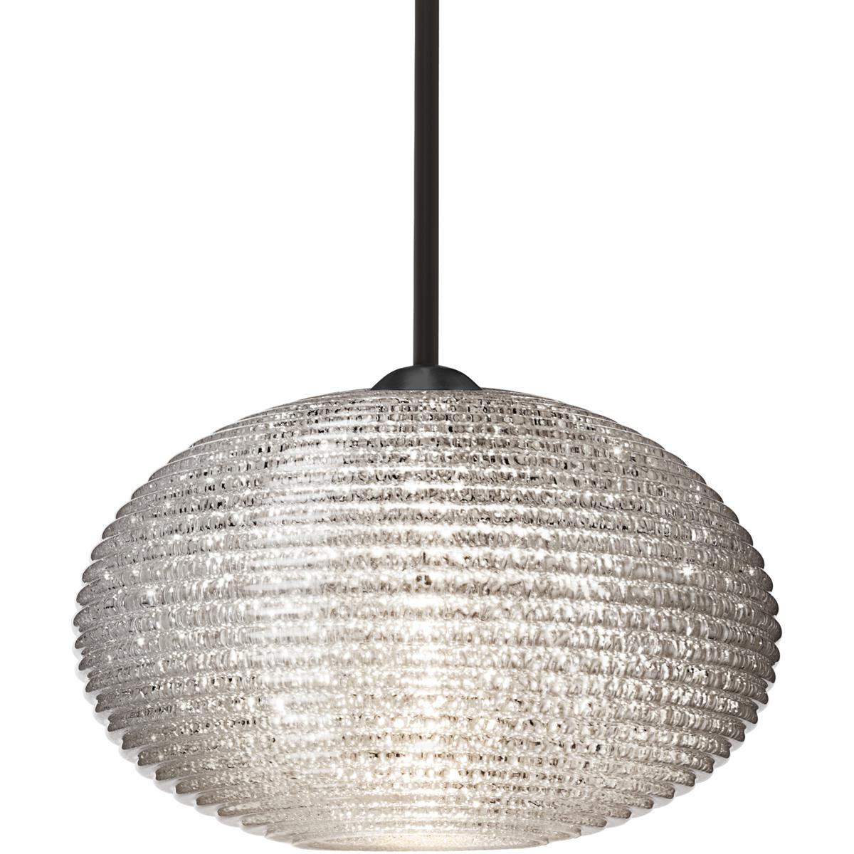 Besa Lighting 1TT-4912GL-BK Pape 10 1 Light Black Cord Pendant Ceiling Light
