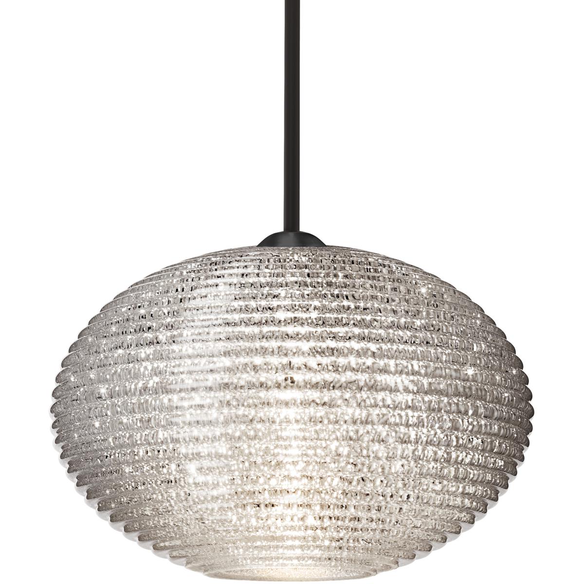Besa Lighting 1TT-4913GL-LED-BK Pape 12 LED Black Cord Pendant Ceiling Light